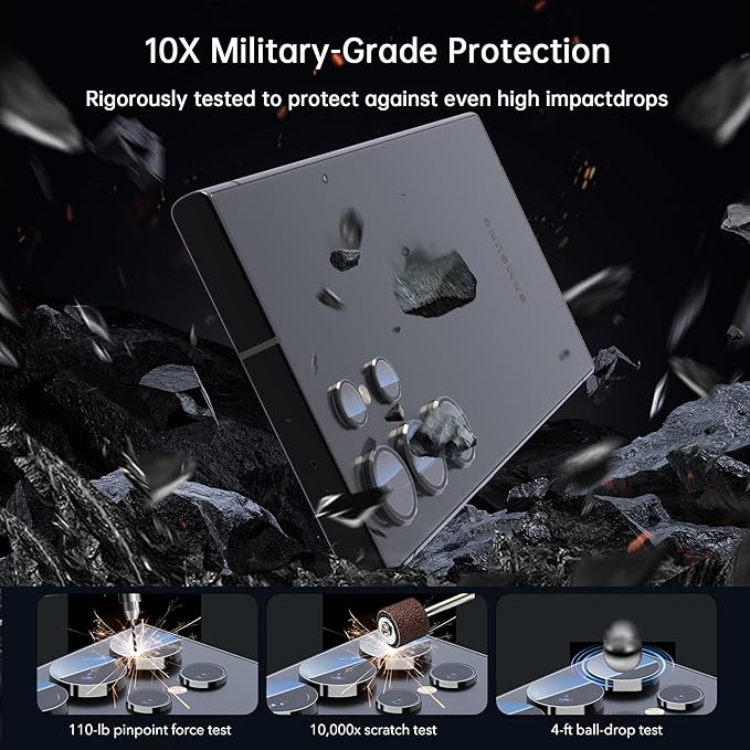 For Samsung Galaxy S24 Ultra Camera Lens Protector, Individual Lens Protector, Ultra HD 9H Tempered Glass Screen Protective Cover, Anti-scratch, Military Grade Drop Protection 2 Set. (Clear, S24 Ultra)