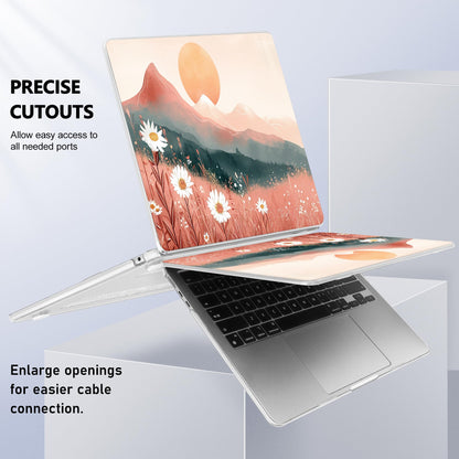 Lepeoac Case for 2026/2025/2024/2023 MacBook Air 15-inch Laptop Release M5 A3448 /M4 A3241 /M3 A3114 /M2 A2941, Stylish Protective Hard Shell Cover for MacBook Air 15.3 inch, Mountains