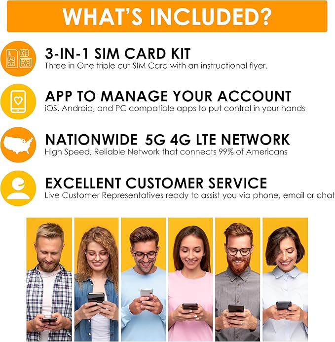 SpeedTalk Mobile $5 Prepaid Wireless Pay Go Plan for Smartphones & Cellphones | 5G 4G LTE | 100 Talk, 100 Text, 100 MB Data |Triple Cut (Mini,Micro,Nano) Sim Card | No Contract | 30-Day Service