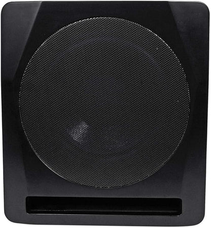 Rockville APM10B Active Studio Subwoofer in Black, 10"", 400W, MDF Wood, RCA/XLR/Optical, Front-Firing Port, Perfect for Studios and Music Production