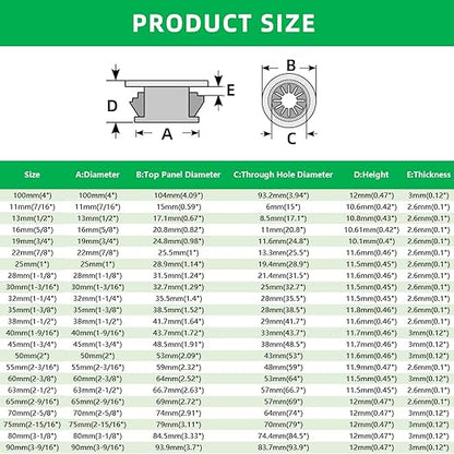 15PCS Cable Grommets, 1-3/8"(35mm) Desk Hole Cover Petal Shaped Buckle Type Nylon Snap Bushing Grommet, Wire Hole Cover Insert for Cables and Cords Management and Protection of Cabinet, Black