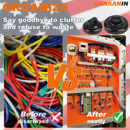 CANAANIN Magnet Zip Tie Mount Clips Magnetic Zip Ties Mount Base Holder Strong Wire Cable Holder Mount Wire Clips Management for Home Office Marine Electrical Wiring (D19 5 Pcs)