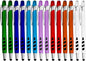 Stylus Pen for Touch Screens & Writing Pens, with Sensitive Stylus Tip - 2 in 1, for Your iPad, iPhone, Kindle, Nook, Samsung Galaxy, Tablets & Phones - Assorted Barrel Colors, Black Ink, 14 Pack