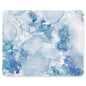 ITNRSIIET Mouse Pad with Stitched Edge Premium Textured Smooth Precise Operation Waterproof Washable Non-Slip Rubber Base Desktop Protection Mat, 10.2×8.3×0.12 inches, Blue Abstract Marble