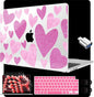 MEEgoodo for M4/M3/M2 MacBook Air 15.3 inch Case 2025 2024 2023, Case Fit Model (A3241/A3114/A2941) for MacBook Air 15 inch, Laptop Hard Shell with Keyboard Cover, Glitter Hearts