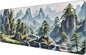 Dynippy Thin Extended Gaming Mouse Pad （31.5 * 11.8 * 0.08 inch） with Stitched Edges Large Mousepad Long XXL Keyboard and Mouse pad Desk Mat for Gaming Office & Home - Landscape Painting