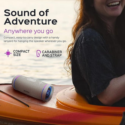 TREBLAB HD77 Bluetooth Speaker - Powerful 360° Sound with Impactful Bass, 30W Portable Wireless Audio, 20H Battery, IPX7 Waterproof, TWS Stereo, Shockproof Design for Outdoor, Beach, Pool, Jobsite