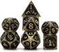 PJOY D&D Dice Set Dragon Metal DND Dice Set Antique Bronze with Case for RPG Role Playing Games Compatible with Dungeons and Dragons Gift TTRPG