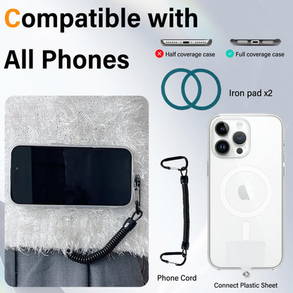 Ysnzaq Magnetic Belt Clip, Phone Holder with Anti Theft Phone Chain, XTJ