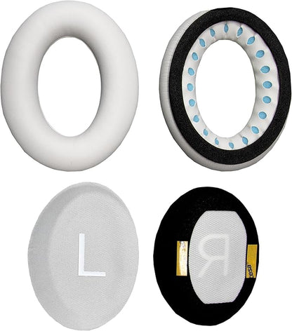 Replacement Ear Pads - Compatible with Bose QuietComfort 45 / SE Headphones, Soft Protein Leather,Premium Noise Cancelling Earpads, Durable & Comfortable Ear Cushions (QC 45-White)