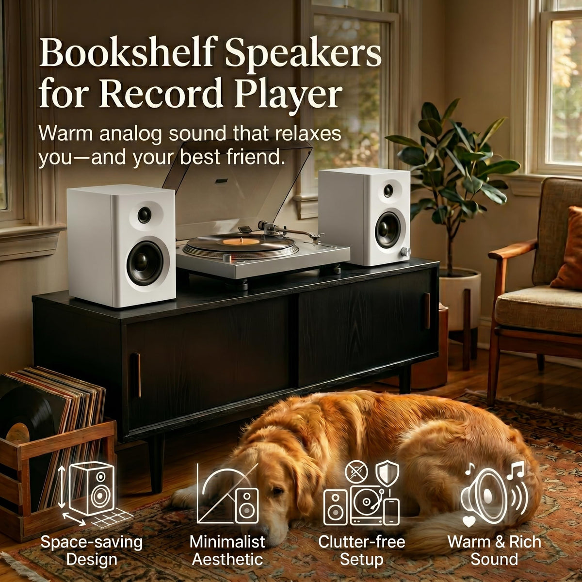 NSY Audio Powered Computer Speakers for Gaming and Music, White Pair