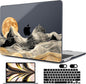 MEEgoodo Case for M4/M3/M2 MacBook Air 13.6 inch Case 2025 2024 2022, Fit Model A3240/A3113/A2681, Laptop Hard Shell with Keyboard Cover Compatible with MacBook Air 13 inch, Mystical Full Moon