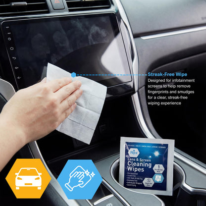 MED PRIDE Anti-Fog Lens and Screen Cleaning Wipes for Eyeglasses, Touch Screens, Premoistened, Anti-Static, Quick-Dry (200 200 Count (Pack of 1))