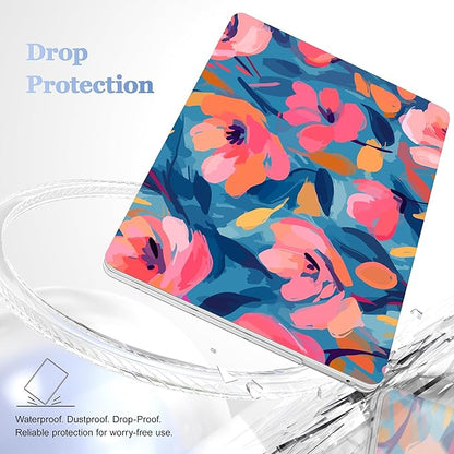 Case for MacBook Pro 13 inch with/Without Touch Bar (2016-2022, M2 A2338 M1 A2289 A2251 A2159 A1989 A1706 A1708), Hard Shell + Keyboard Cover + Dust Plug, Flowers Print
