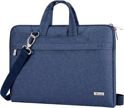 Voova Laptop Bag 13 14 Inch, Waterproof Computer Sleeve Carrying Case with Shoulder Straps & Handle Compatible with Macbook Air 13 M2/M3/M4, MacBook Pro 13/14, HP Dell Lenovo Chromebook 14, Blue