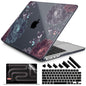 DONGKE Compatible with MacBook Pro 16 Inch Case (2026-2021 Release, M5 M4 M3 M2 M1 Pro/Max Chip), Plastic Hard Shell Cover with Keyboard Cover & Screen Protector for MacBook Pro 16", Dahlia Flowers