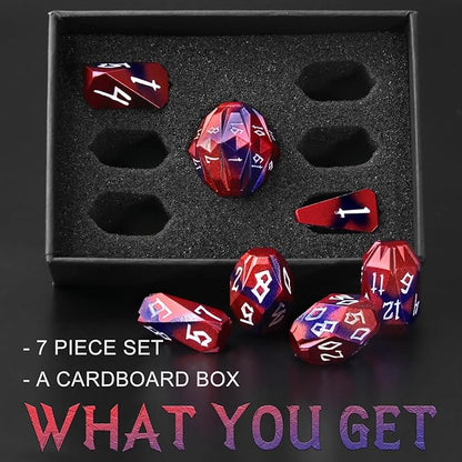 FONVGOGO Metal DND Dice Set for Dungeons and Dragon Dice Collector Gift RPG