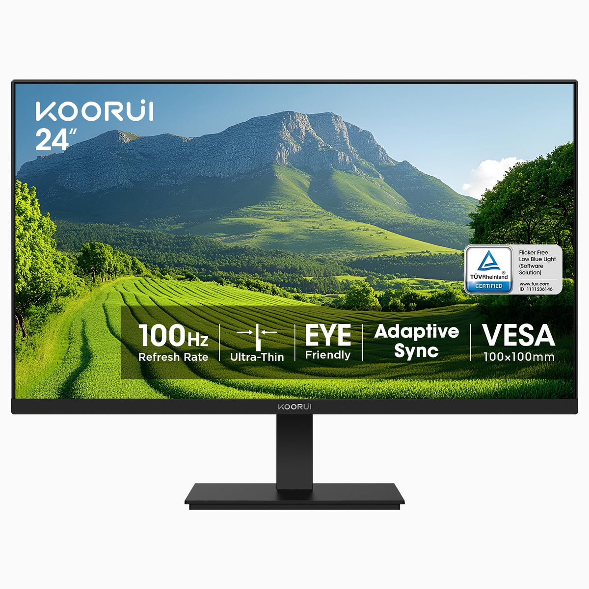 KOORUI 27 Inch Computer Monitor 144Hz FHD 1080p VA Display for Work & Play