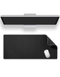 ALOANES Black Waterproof Desk Mat, Large, with Extended Mouse Mat, Office Desk Protector with Anti-Slip Base, Stitched Edge, Grain Jacquard Surface, Perfect for Gamer, Home, XL,11.81''x27.56''x0.12'
