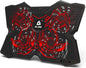 KLIM Wind Laptop Cooling Pad - More Than 500,000 Units Sold - New - Powerful Rapid Action Laptop Cooler - Laptop Stand with 4 Cooling Fans - 2 USB Ports - PC Mac PS5 PS4 Xbox One - Cobra Red
