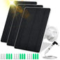 Solar Panel for Security Camera,5W USB Solar Panel for Cameras DC 5V,Camera Solar Panel Charger Micro USB & USB-C & DC,IP65 Waterproof USB Solar Panel Charger for Camera with 360°Adjustable Mounting