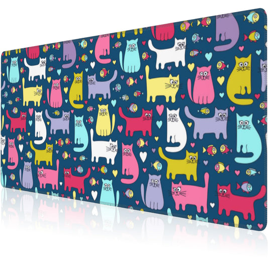 Mouse Pad, Large Blooming Sakura Desk Mat, Extended Non-Slip Gaming Keyboard Mousepad Desk Pad, Thick Stitched Edges Waterproof Mouse Mat 31.5"x15.7" (Cherry Branch)