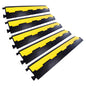 YONSHENG Rubber Cable Ramp Cord Cover Cable Protector Ramps Wire Hose Protective 2 Channel 22000Lbs Load Capacity Traffic Speed Bump for Asphalt Concrete Gravel Driveway Indoor Outdoor, 5 Pack
