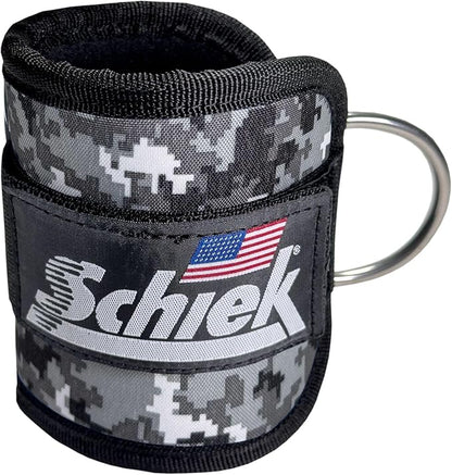 Schiek Sports 1707 Ankle Cuffs - Ideal for Glute Kickbacks and Cable Machine Workouts - Durable and Built To Last