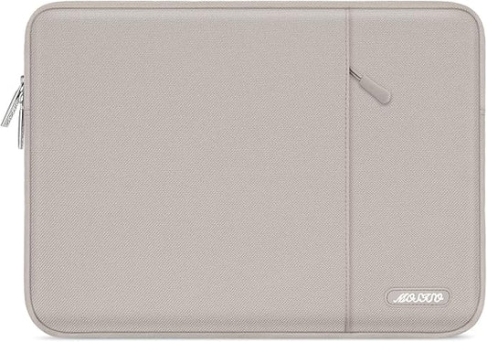 MOSISO Laptop Case 15 inch, 15 inch Laptop Sleeve Compatible with MacBook Air 15 M4 A3241 M3 A3114 M2 A2941 2025 2024 2023,Dell XPS 15,Polyester Vertical Computer Sleeve Bag with Pocket, Stone Gray