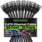 GEARit Cat 6 Ethernet Cable Pack - 10-Pack 50 ft Cat6 Ethernet Patch Cables | RJ45 Network Patch Cable, 10 Gbps Snagless Gold-Plated Connectors - Ethernet Cable Cat 6 for PC, TV, Router - Black
