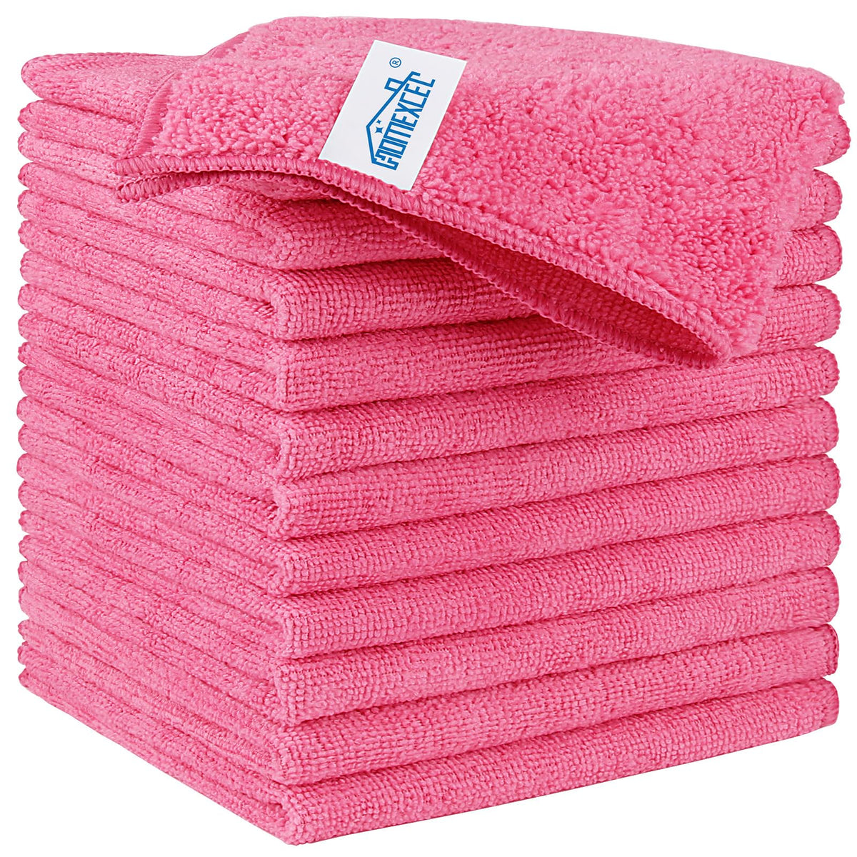 HOMEXCEL 100PK Microfiber Cleaning Cloth, Cleaning Rag for Home, 11.5x11.5