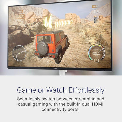 Dell S2725DS Monitor - 27 Inch, QHD (2560x1440) Display, 100Hz refresh rate, 1500:1 contrast ratio, TÜV Rheinland Eye comfort 4 Star, Integrated 2x5W speaker, Height/Tilt/Swivel/Pivot- Ash White color