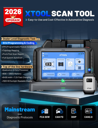 XTOOL IP919 PRO V2.0 ECU Programming Scan Tool, Topology Map OBD2 Scanner