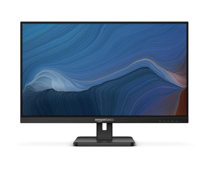 Amazon Basics 27 in IPS Monitor, Full HD 1080P, 75 Hz, Adjustable Stand, HDMI, Display Port, VGA Input, Built-in Speakers, VESA Compatible, Black