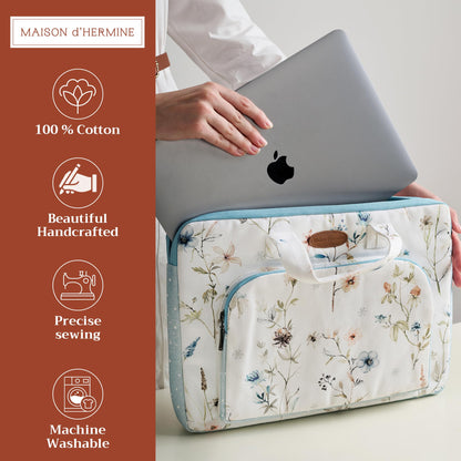 Maison d' Hermine Laptop Bag with Front Pocket Upto 15.5 inch Laptop Tablet