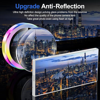 for Samsung Galaxy Z Fold 7 Camera Lens Protector, Individual Metal Ring Tempered Glass Lens Cover, [Strong Adsorption] Scratch Resistant Ultra-Thin HD Clear Lens Cover, 1 Set-Colorful