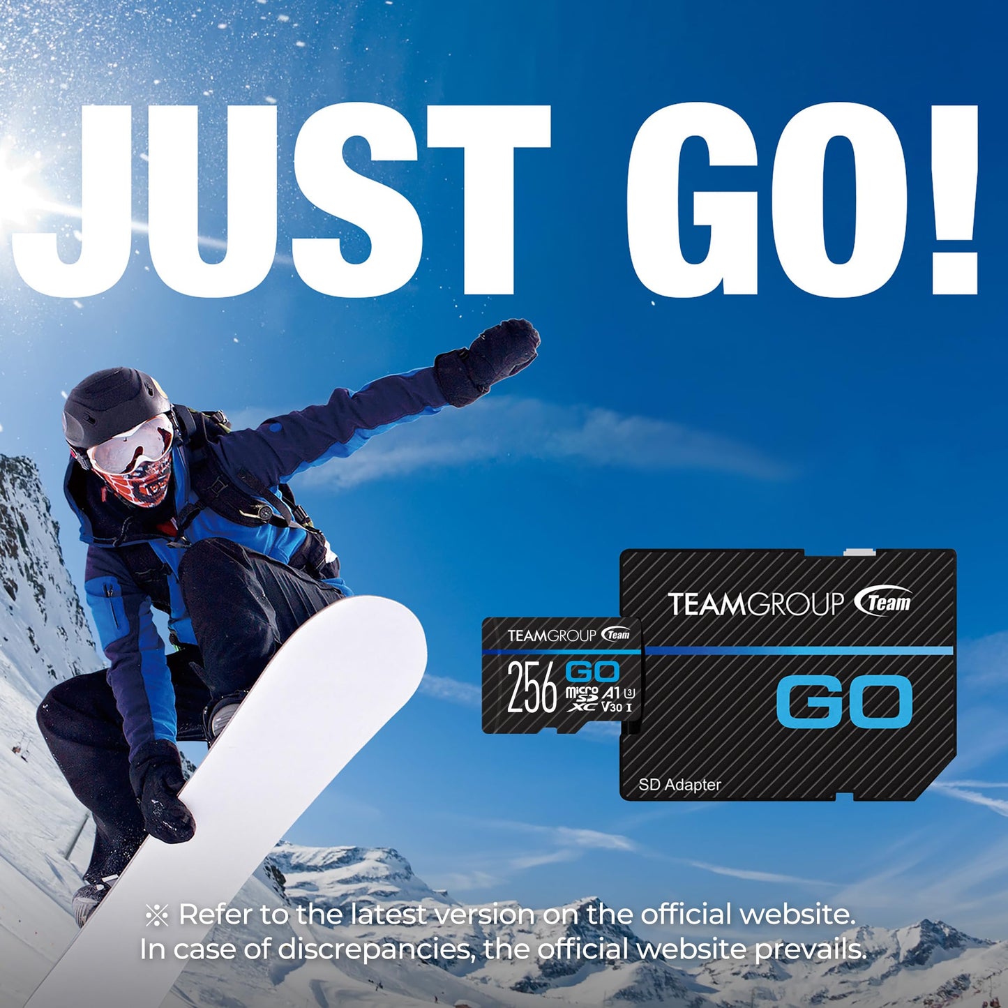 TEAMGROUP GO Card 1TB MicroSDXC UHS-I U3 V30 4K for Action Cameras & Drone High Speed Flash Memory Card with Adapter for Outdoor Sports&Vlog, 4K Shooting,GoPro&Insta360&DJI TGUSDX1TU303