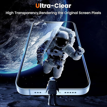 UniqueMe Screen Protector for iPhone 16e / iPhone 13 / iPhone 13 Pro/iPhone 14 Screen Protector Tempered Glass Full Coverage, Easy Installation, Case Friendly 2 Packs