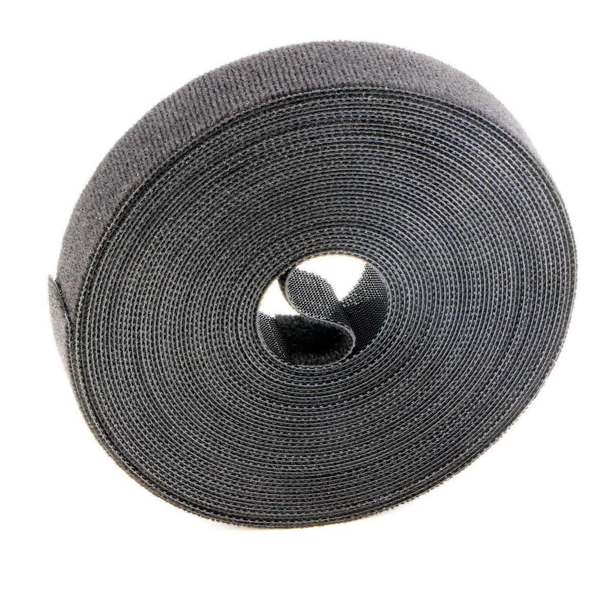 Saisn Reusable Fastening Tape Cable Ties 3/4 Inch Double Side Hook Roll (25 Yard, Grey)