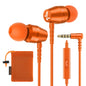 LUDOS OMNITONE Wired Earbuds in-Ear Headphones, 5 Year Warranty, Earphones with Microphone, 3.5 mm Jack Corded Ear Buds, Videoconference for iPhone, Samsung, Laptop, Kids, School Students - Red