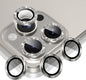 AGVEE 3+3 6 Pack for iPhone 16 Pro 6.3" / 16 Pro Max 6.9" Camera Lens Cover Protector, Bling Glitter & CD-Textured Metal Ring 9H Tempered HD Glass Camera Cover Protector Film, Glitter-Natural
