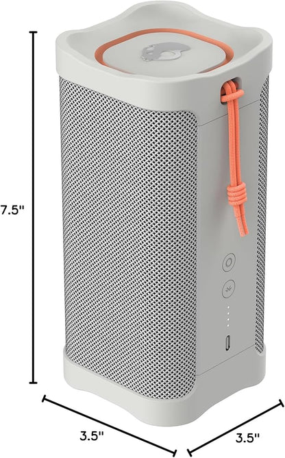 Skullcandy Terrain XL Wireless Bluetooth Speaker - IPX7 Waterproof Portable Speaker, 18 Hour Battery, Nylon Wrist Wrap, True Wireless Stereo (Bone)