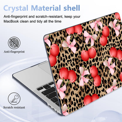 Lepeoac for MacBook Pro 16 inch Case 2019 2020 Release Model A2141, Plastic Hard Shell Cover with Keyboard Cover & Screen Protector for MacBook Pro 16 inch with Touch Bar & Touch ID, Leopard Cherry
