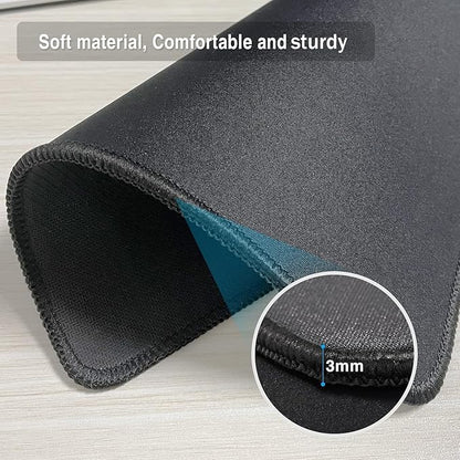 Zhithink 11 Pack Mouse Pad with Reinforced Stitching Edge, Washable Mousepad with Grippy Non-Slip Rubber Base, 0.12 Inch Thick Smooth Tracks Computer Mouse Pads Bulk for Desk, Black, 10.2x8.2 Inch