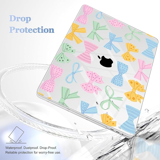 for MacBook Pro 16 inch Case 2019 2020 Release Model A2141, Plastic Hard Shell Cover with Keyboard Cover & Screen Protector for MacBook Pro 16 inch with Touch Bar & Touch ID, Colorful Bow