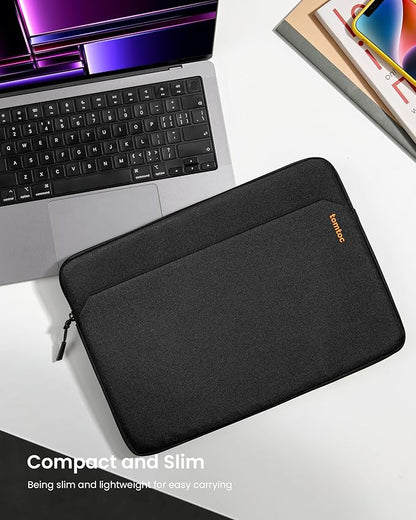 tomtoc Slim Laptop Sleeve for 15-inch 2025 New MacBook Air M4/A3241, M3/A3114, M2/A2941, 15 Inch Microsoft Surface Laptop AI PC/6/5, Dell XPS 15 Plus, Recycled Water-Resistant Protective Case Bag