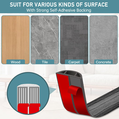 LSGCQ Floor Cord Cover Self Adhesive Cord Hider Floor Cable Management