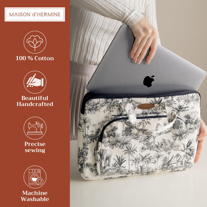 Maison d' Hermine Laptop Bag with Front Pocket Upto 15.5 inch Laptop Tablet