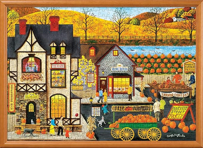 MasterPieces 500 Piece EZ Grip Jigsaw Puzzle for Adults, Family, or Youths - Harvest Street Party - 19.25"x26.75"