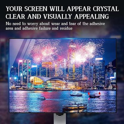 Magnetic Computer Privacy Screen 24 inch, Hanging Privacy Screen for Computer Monitor for 16:9 Frameless Monitor, Eye Protection Anti Glare Anti Blue Light Filter